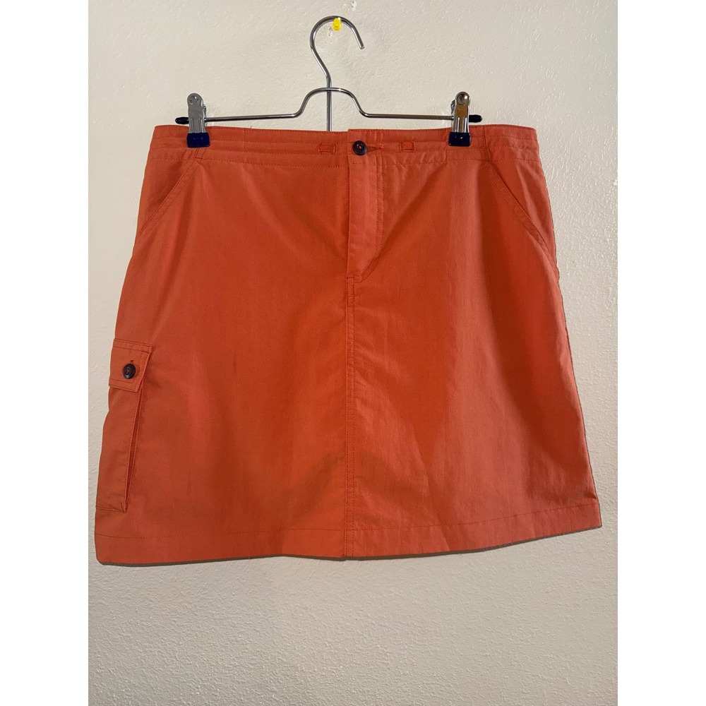 Patagonia Womens Burnt Orange Outdoor Hiking Skort Size 8 Cargo Pocket